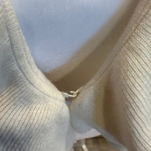 Lilly Pulitzer Ruffle Shrug Cropped Cardigan XL Cream Soft Knit EUC - Picture 5 of 7